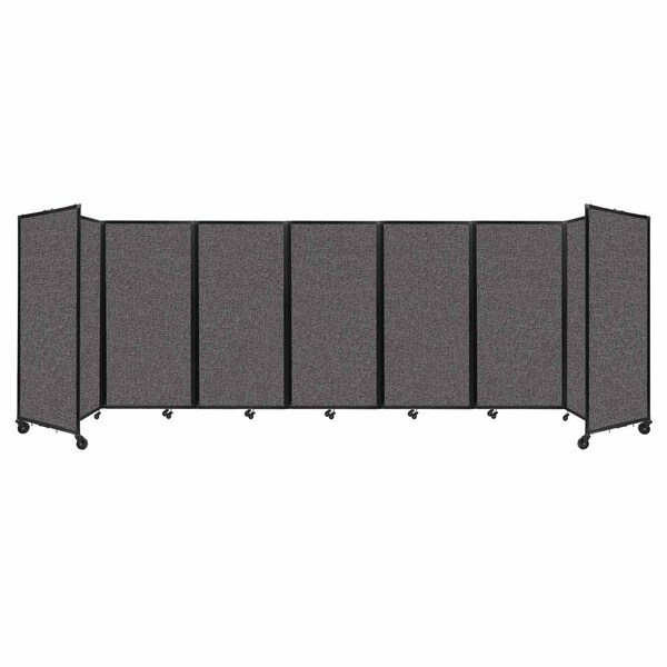 Room Divider 360 Folding Portable Partition 19'6" x 6' Charcoal Gray Fabric